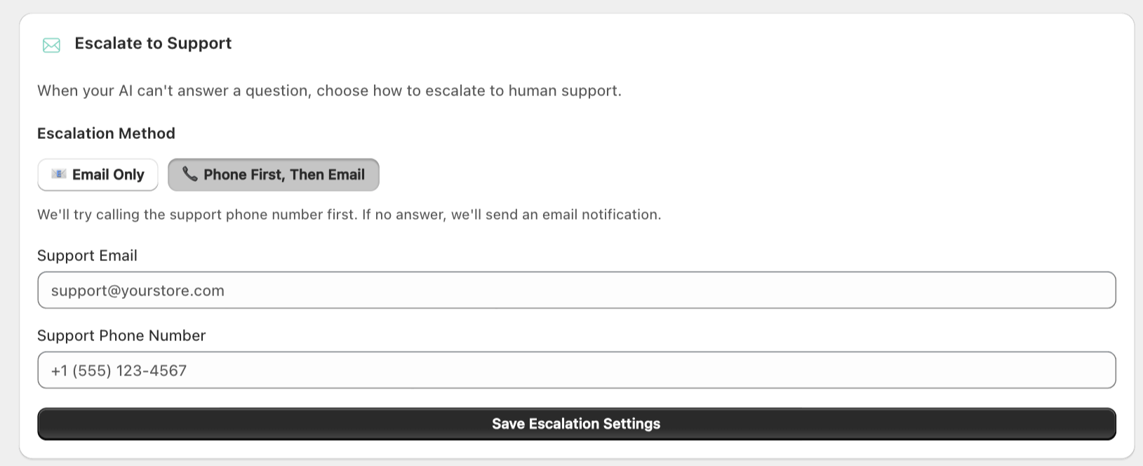 Phone and Email Support